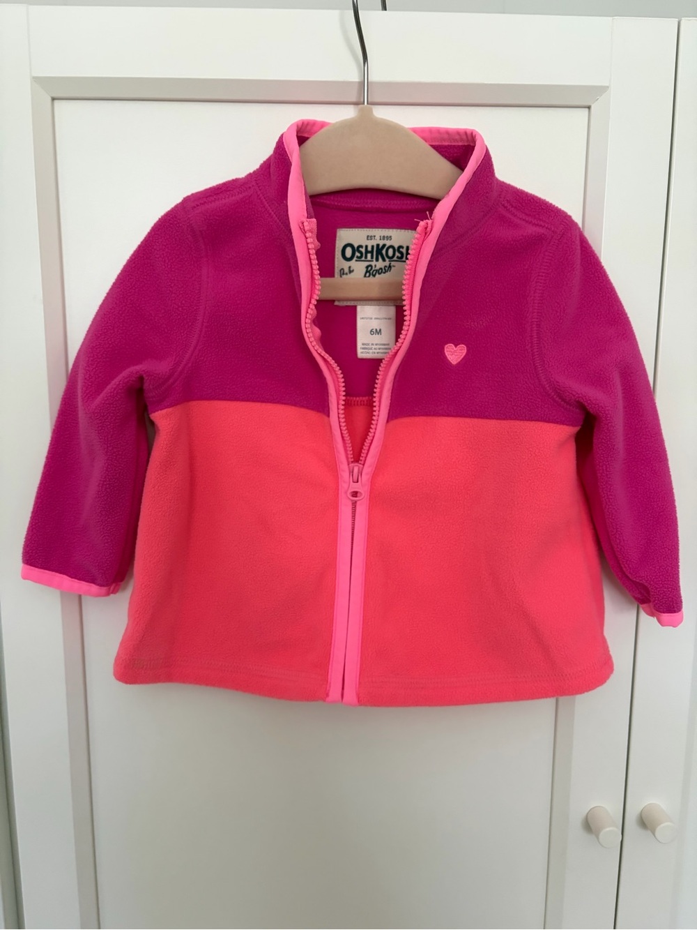 OshKosh B'gosh Two-Tone Pink & Coral Fleece Jacket